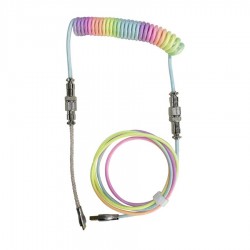 Coiled Aviator Cable RGB Type-C - Rainbow